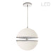 Dainolite 30W Pendant, Polished Chrome w/ White Glass - Renoz