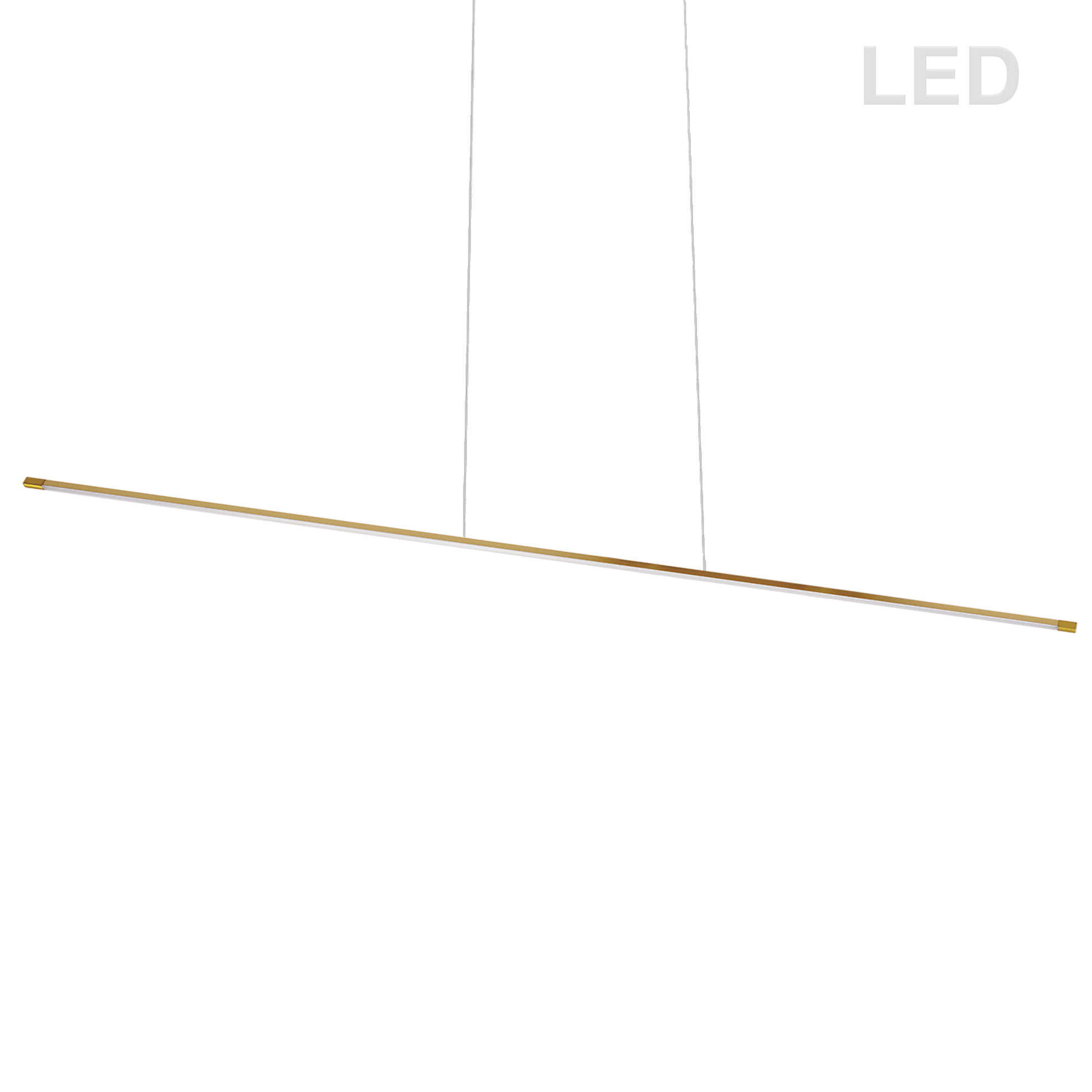 Dainolite 30W LED Horizontal Pendant, Aged Brass with White Acrylic Diffuser - Renoz