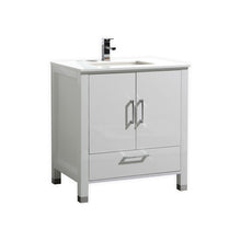 Kube Bath Anziano Bathroom Vanity With White Quartz Countertop and Undermount Sink