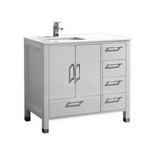 Kube Bath Anziano Bathroom Vanity With White Quartz Countertop and Undermount Sink