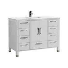 Kube Bath Anziano Bathroom Vanity With White Quartz Countertop and Undermount Sink