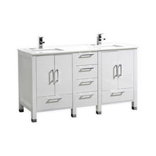 Kube Bath Anziano Bathroom Vanity With White Quartz Countertop and Undermount Sink