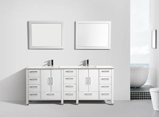 Kube Bath Anziano Bathroom Vanity With White Quartz Countertop and Undermount Sink - Renoz