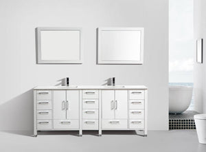 Kube Bath Anziano Bathroom Vanity With White Quartz Countertop and Undermount Sink - Renoz