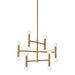 Dainolite 12 Light Chandelier, Vintage Bronze Finish - Renoz