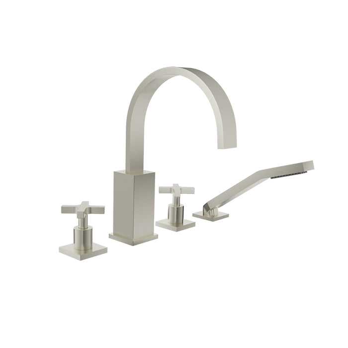 Baril 4-piece Deck Mount Tub Filler With Hand Shower