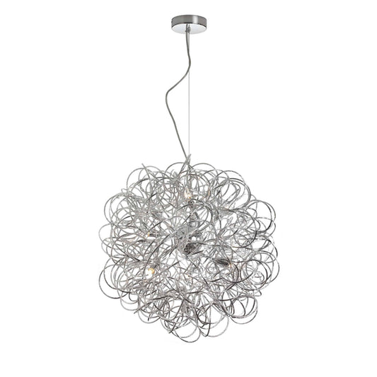 Dainolite 6 Light Tubular Pendant, Polished Chrome Finish - Renoz