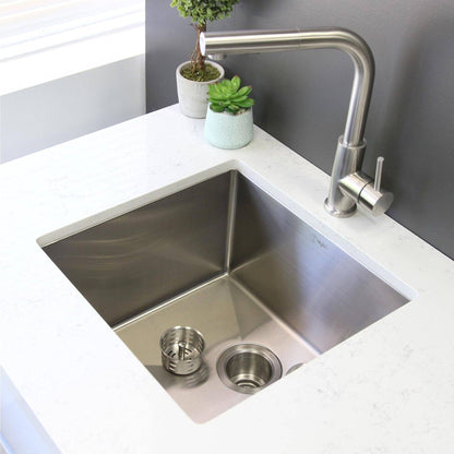 Stylish Teal 25" x 18" Single Bowl Undermount Stainless Steel Kitchen Sink S-312XG - Renoz