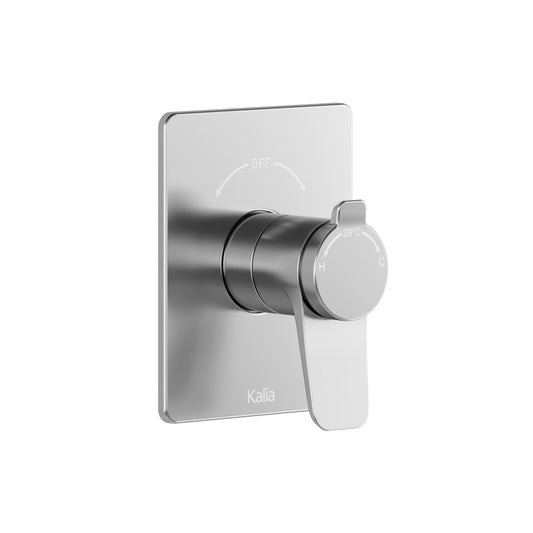 Kalia MOROKA 2-Way AQUATONIK Type T/P 1/2" Coaxial Valve with Diverter and Round Decorative Trim -Chrome - Renoz