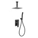 Kube Bath Aqua Piazza Black Shower Set With 8