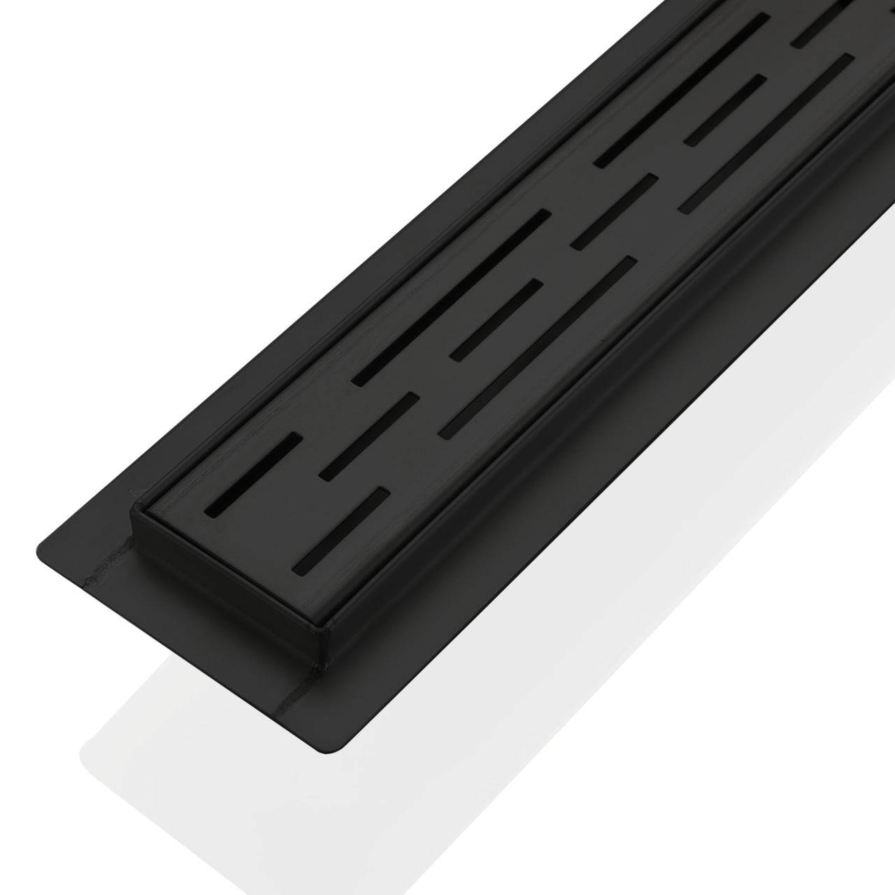 Kube Bath 28" Stainless Steel Linear Grate Shower Drain – Matte Black - Renoz