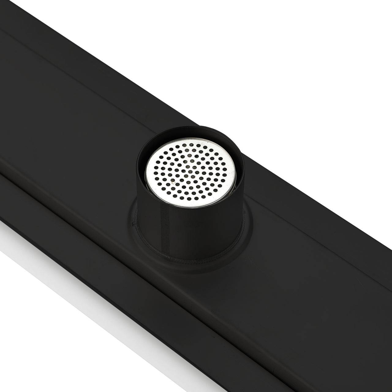 Kube Bath 28" Stainless Steel Linear Grate Shower Drain – Matte Black - Renoz