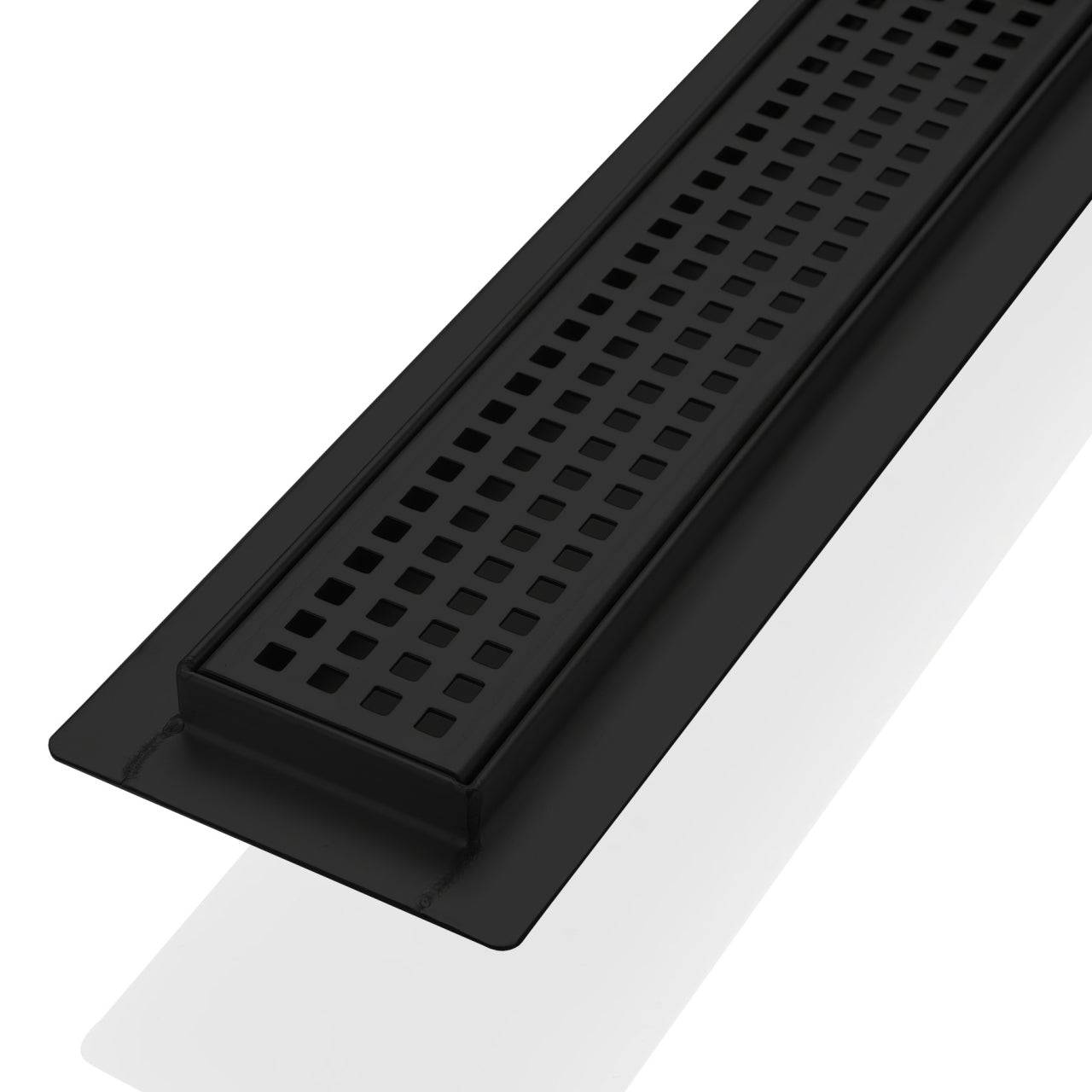 Kube Bath 28" Stainless Steel Pixel Grate Shower Drain – Matte Black - Renoz