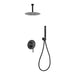 Kube Bath Aqua Rondo Black Shower Set With Ceiling Mount 12