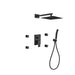 Kube Bath Aqua Piazza Black Shower Set With 12