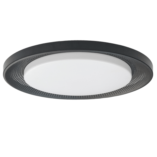 Dainolite 30W Flush Mount Matte Black with White Acrylic Diffuser - Renoz