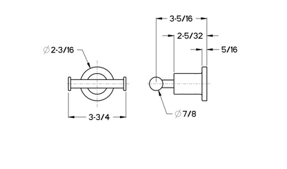 Pfister Contempra Robe Hook Polished Chrome - Renoz