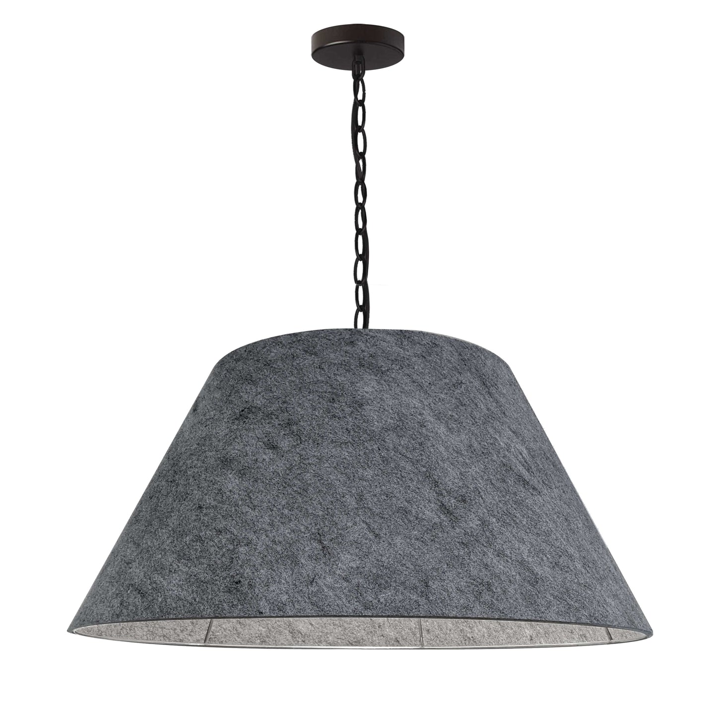 Dainolite 1 Light Large Brynn Black Pendant w/ Grey Felt - Renoz