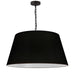 Dainolite 1 Light Brynn Large Pendant, Black Shade, Black - Renoz