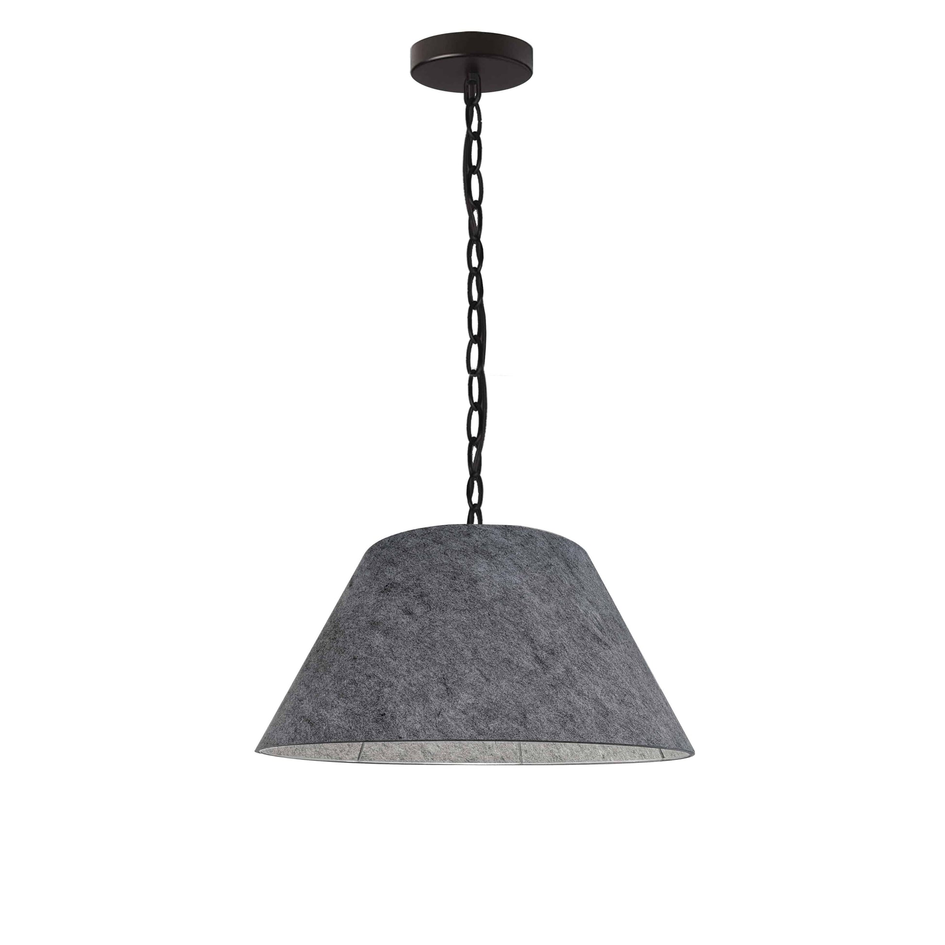 Dainolite 1 Light Small Brynn Black Pendant w/ Grey Felt - Renoz