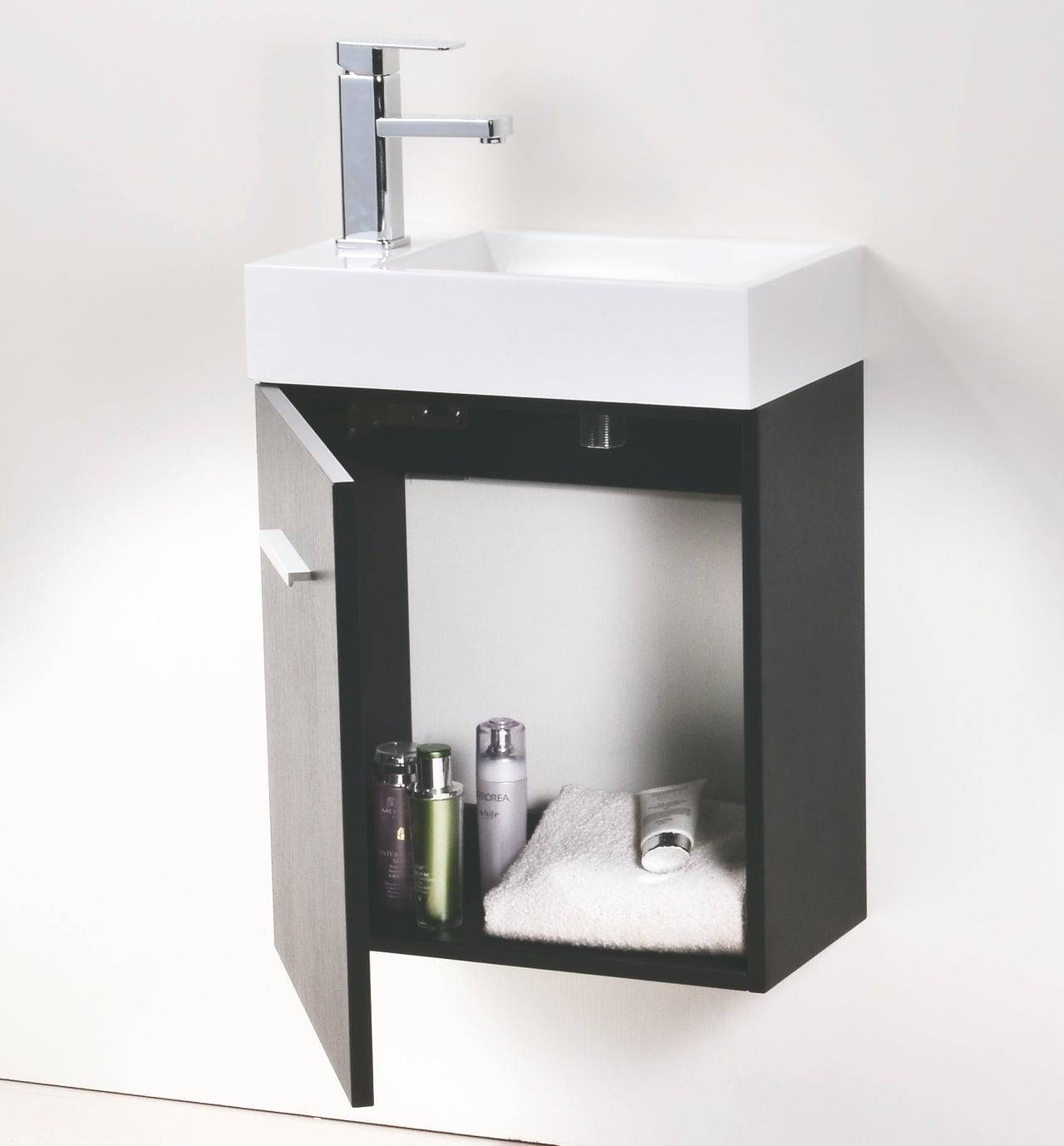 Kube Bath Bliss 18" Wall Mount / Wall Hung Bathroom Vanity With 1 Door - Renoz