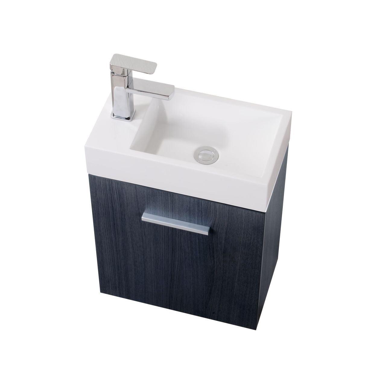 Kube Bath Bliss 18" Wall Mount / Wall Hung Bathroom Vanity With 1 Door - Renoz