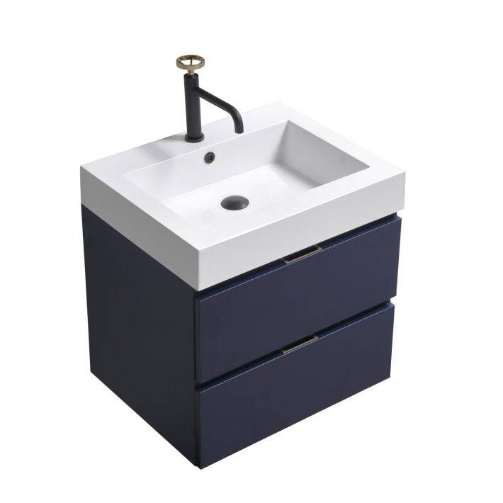 Kube Bath Bliss 24" Wall Mount / Wall Hung Bathroom Vanity With 2 Drawers - Renoz