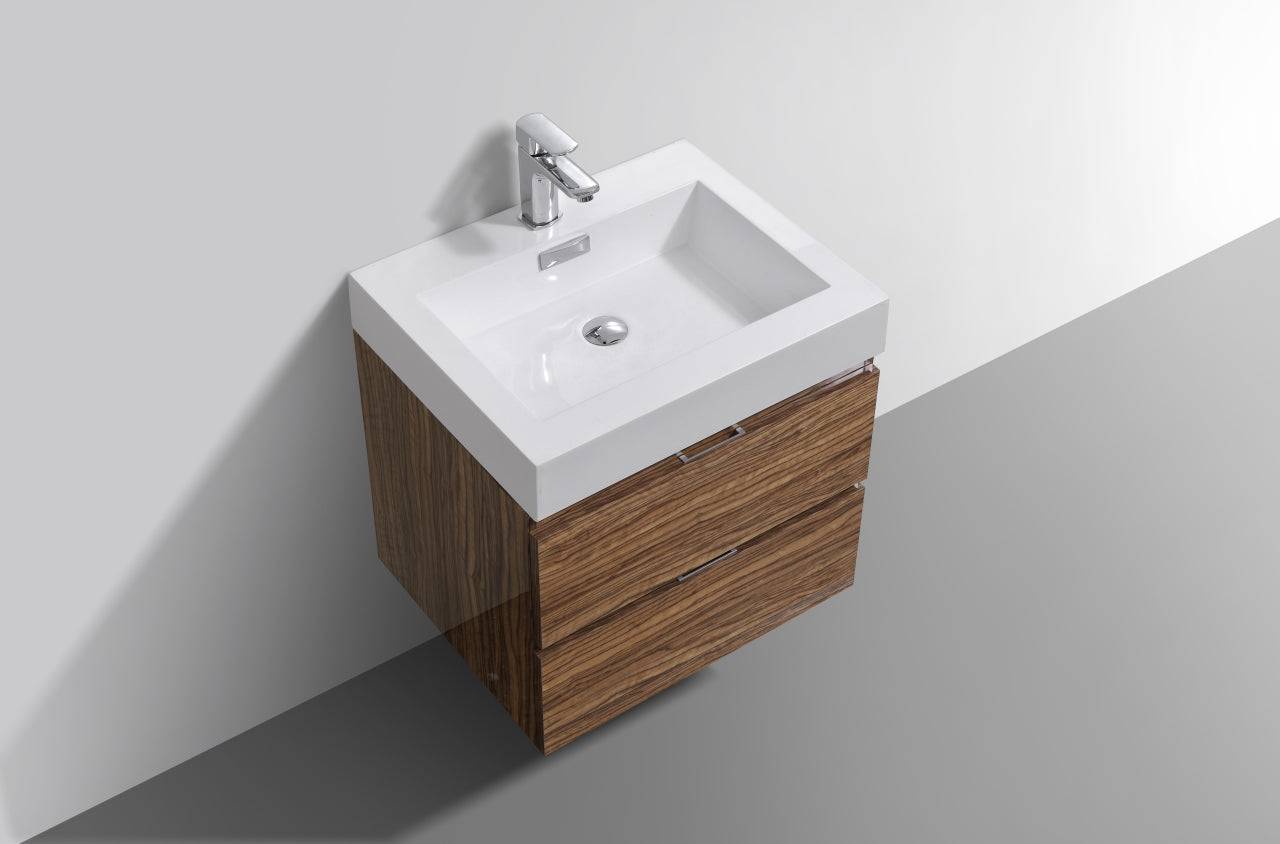 Kube Bath Bliss 24" Wall Mount / Wall Hung Bathroom Vanity With 2 Drawers - Renoz