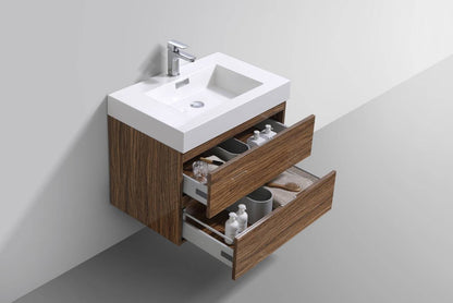 Kube Bath Bliss 30" Wall Mount / Wall Hung Bathroom Vanity With 2 Drawers - Renoz