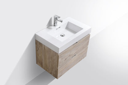 Kube Bath Bliss 30" Wall Mount / Wall Hung Bathroom Vanity With 2 Drawers - Renoz