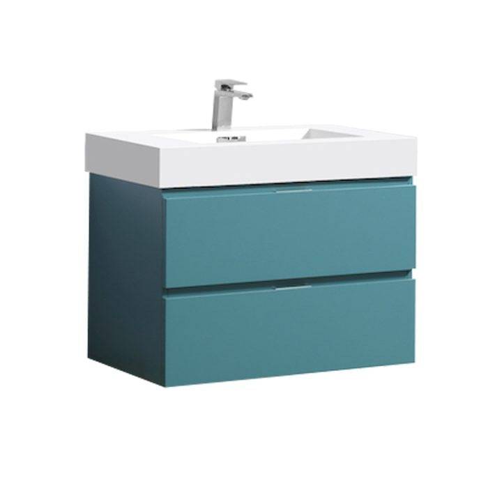 Kube Bath Bliss 30" Wall Mount / Wall Hung Bathroom Vanity With 2 Drawers - Renoz