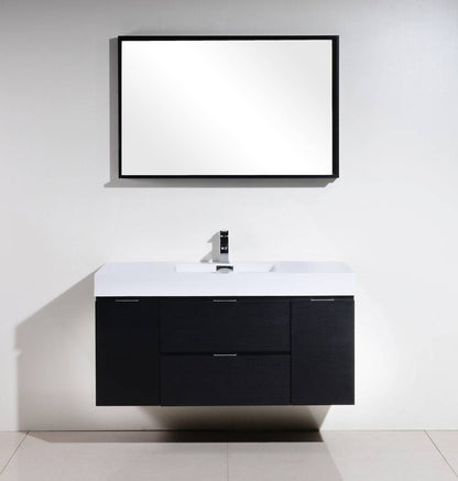 Kube Bath Bliss 48" Wall Mount / Wall Hung Modern Bathroom Vanity With 2 Drawers And 2 Doors Acrylic Countertop - Renoz