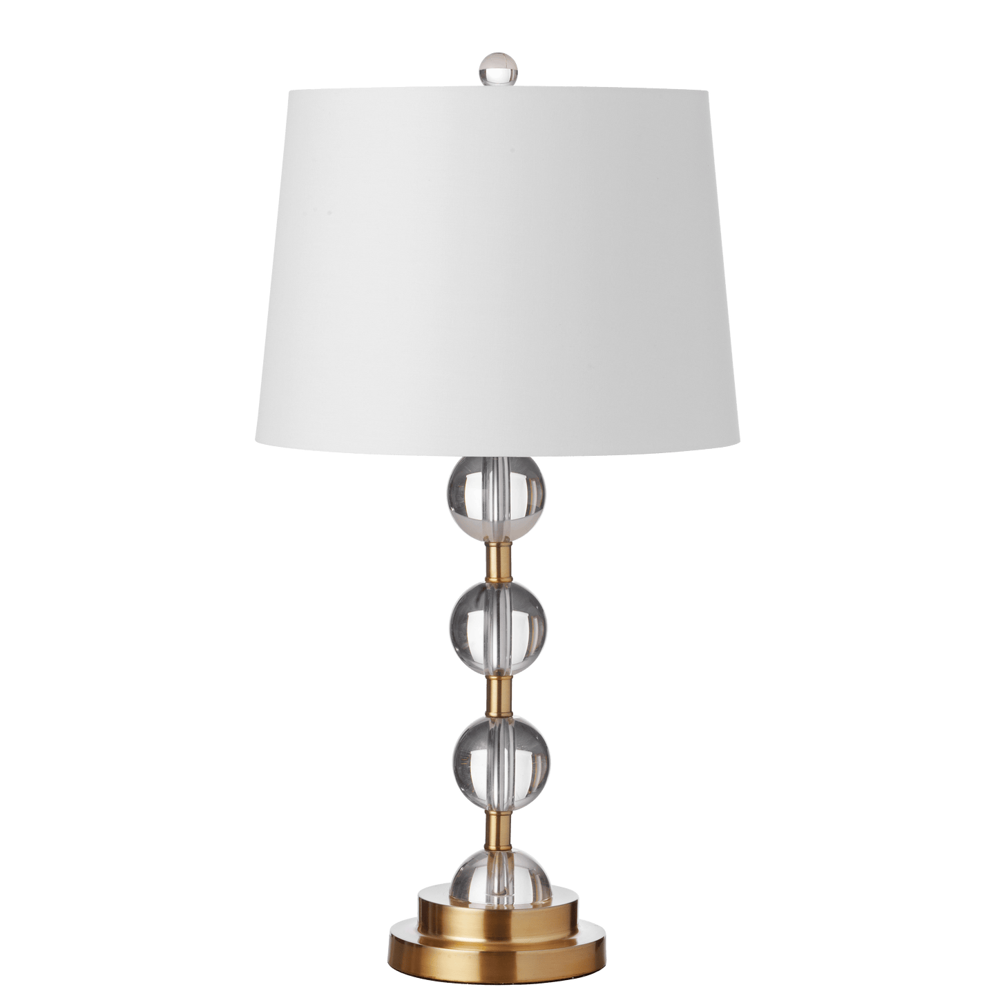 Dainolite 1 Light Incandescent Crystal Table Lamp Aged Bronze Finish with White Shade - Renoz