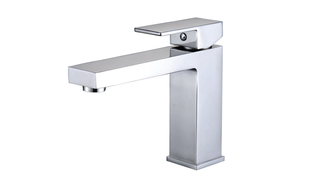 Streamline Cavalli 6.44" Titan Square Single Hole Bathroom Sink Faucet - Renoz