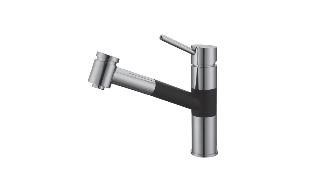 Streamline Cavalli Duette 8.87" Single Handle Pull Out Dual Spray Kitchen Faucet - Renoz