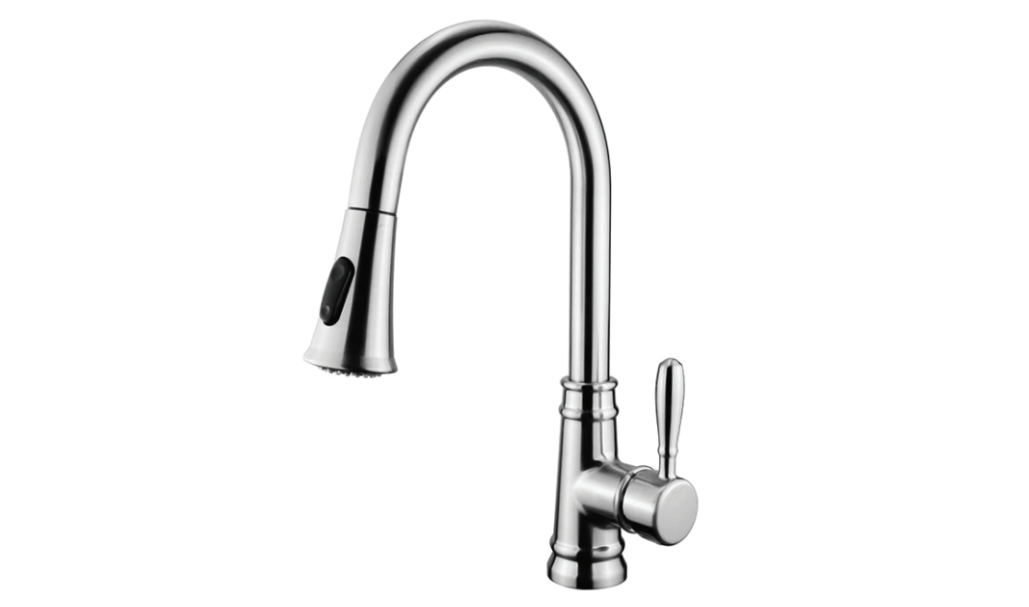 Streamline Cavalli Bordeaux 14.75" Single Handle Pull Down Dual Spray Kitchen Faucet - Renoz