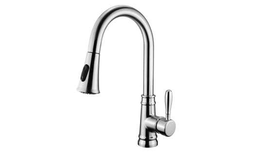 Streamline Cavalli Bordeaux 14.75" Single Handle Pull Down Dual Spray Kitchen Faucet - Renoz