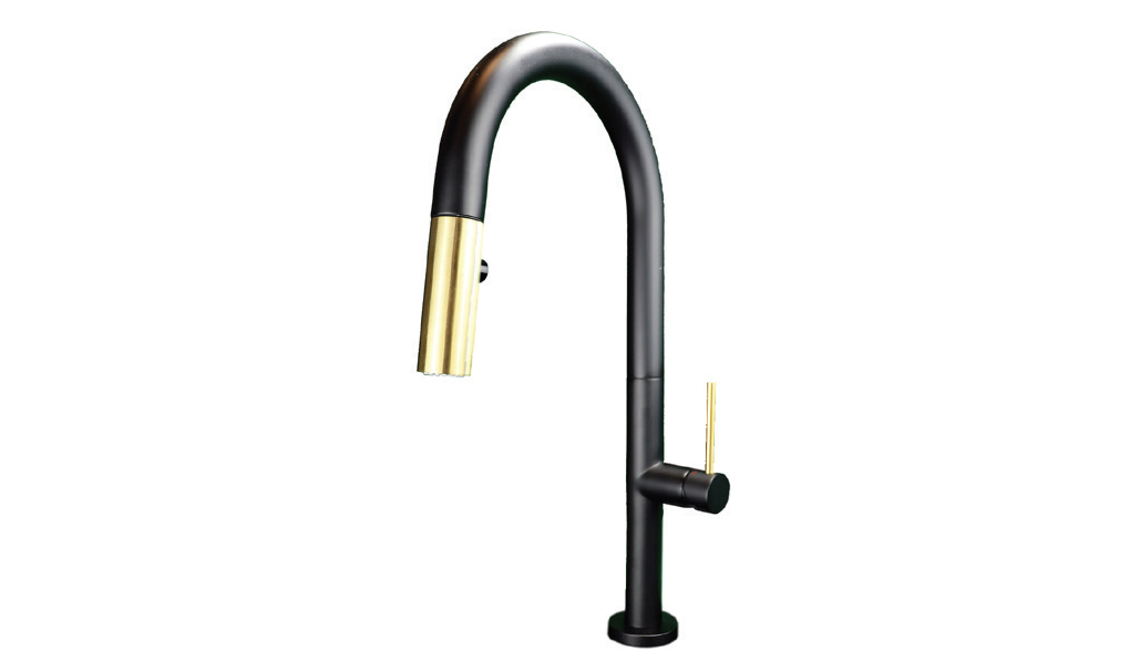 Streamline Cavalli Syrah 17-1/4" Single Handle Pull Down Dual Spray Kitchen Faucet - Renoz