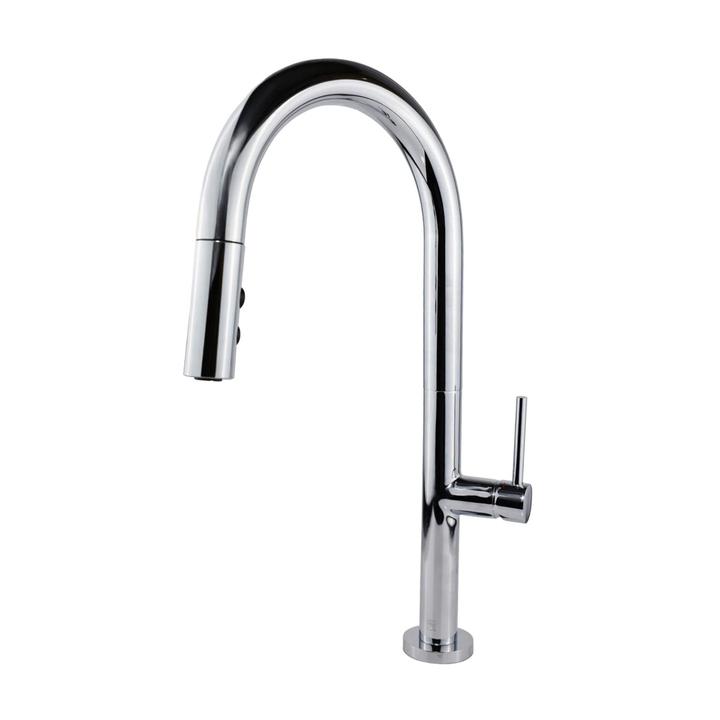 Streamline Cavalli Syrah 17-1/4" Single Handle Pull Down Dual Spray Kitchen Faucet - Renoz