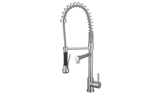 Streamline Cavalli Cheval 27.25" Single Handle Pull Down Dual Spray Kitchen Faucet - Renoz