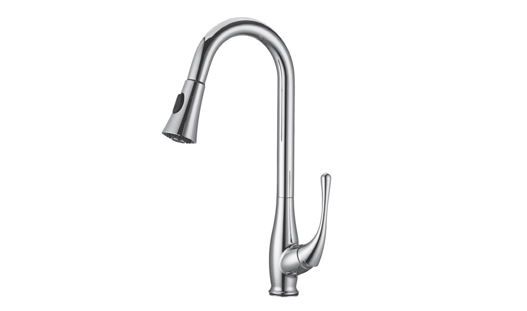 Streamline Cavalli Tulip 18.37" Single Handle Pull Down Dual Spray Kitchen Faucet - Renoz