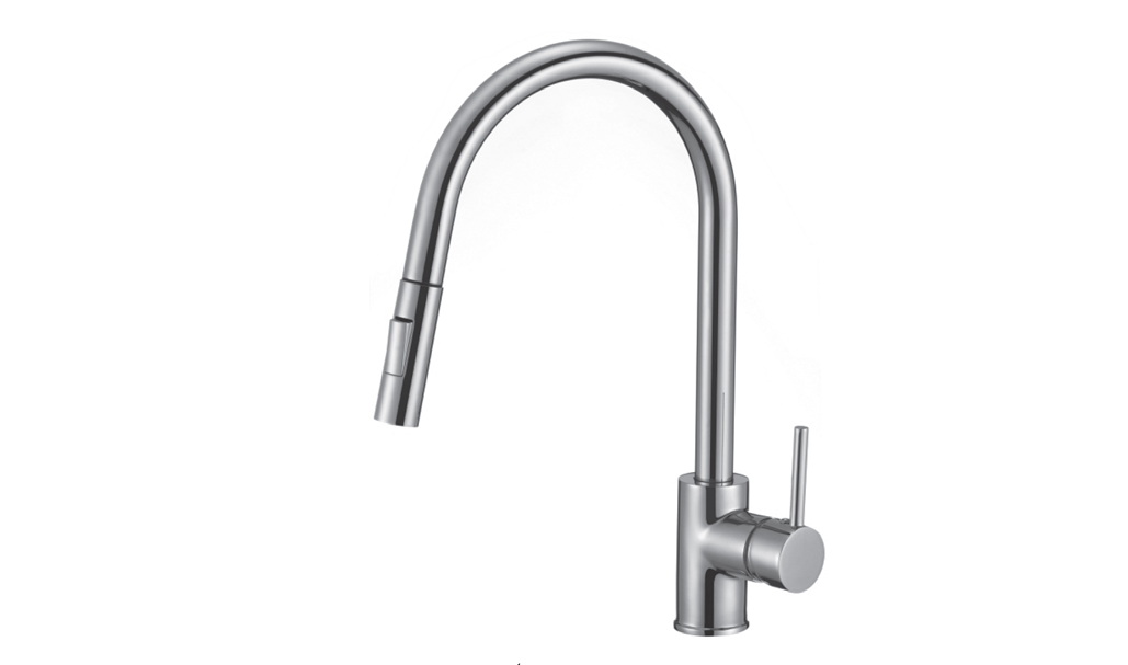 Streamline Cavalli Shiraz 16.13" Single Handle Pull Down Dual Spray Kitchen Faucet - Renoz