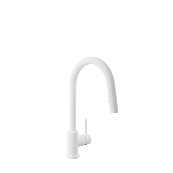 Baril Modern Single Hole Kitchen Faucet With Single Lever and 2-function Pull-down Spray