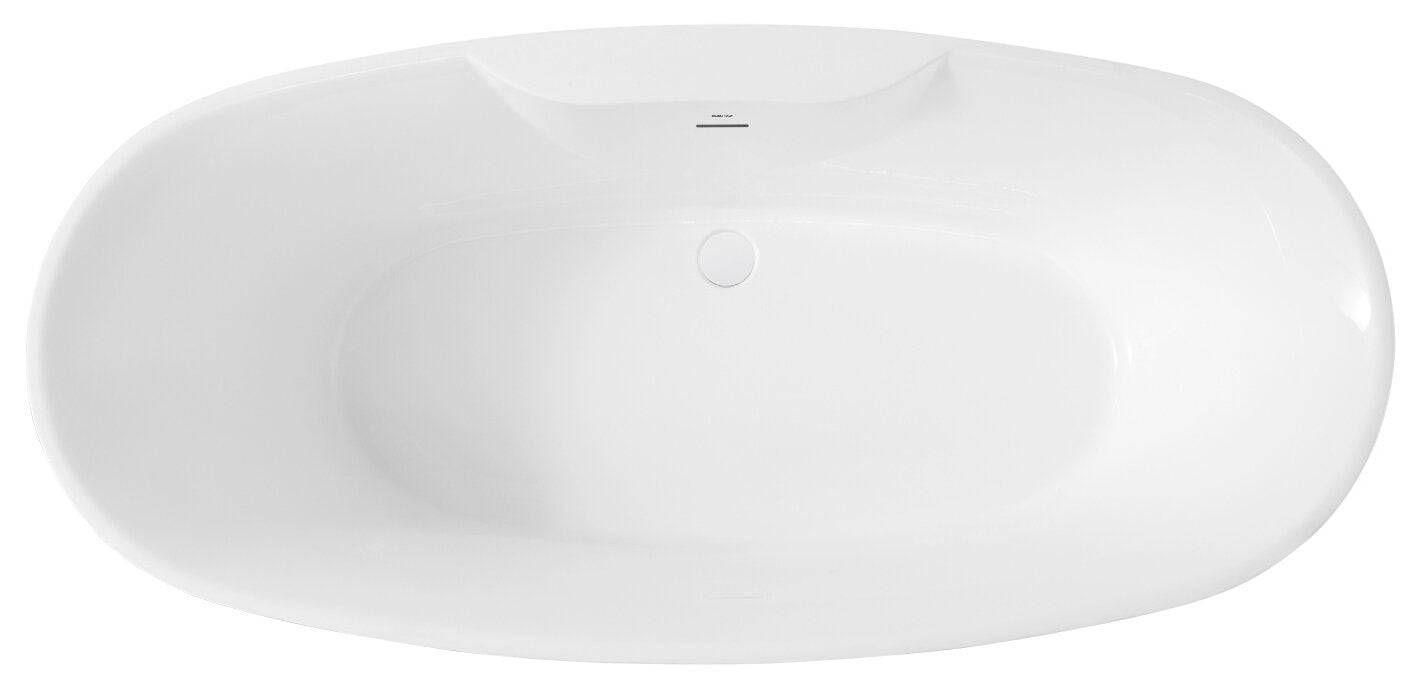 Bagno Italia Christie 67" x 32" x 23" One Piece Freestanding Bathtub Glossy White CH680170 - Renoz