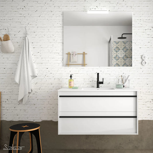 PierDeco Design Meuble-lavabo Attila 40 pouces (2 tiroirs)