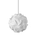 Dainolite 1 Light Pendant, Polished Chrome, White Fabric - Renoz