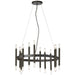 Dainolite Derry 24 Light Matte Black Incandescent Chandelier - Renoz