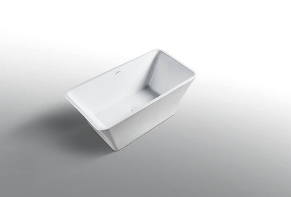 Bagno Italia Dove 59" x 30" x 24" One Piece Freestanding Bathtub Glossy White DV166150 - Renoz