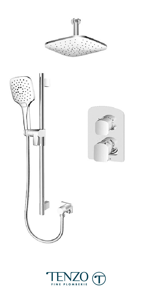 Tenzo - Kit de douche Delano T-box 2 fonctions (équilibre de pression)