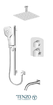 Tenzo - Delano Pressure Balanced T-box Shower Kit With 3 Functions - DEPB33-511315-XX